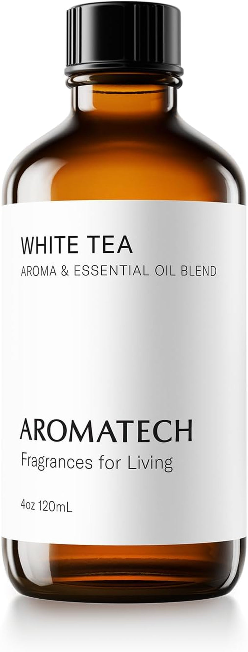 White Tea Aroma Essential Oil Blend Stocking Stuffers, Aromatherapy Diffuser Oil, Holiday Gifts with Palo Santos, Orange Zest, Tea Leaf & Amber for Diffuser, Humidifier - 4 Fl Oz, 120 Ml